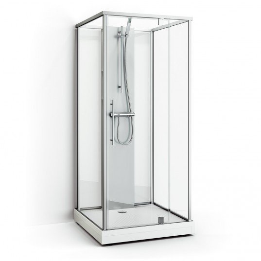 Box One - Klarglas Natur 103x103