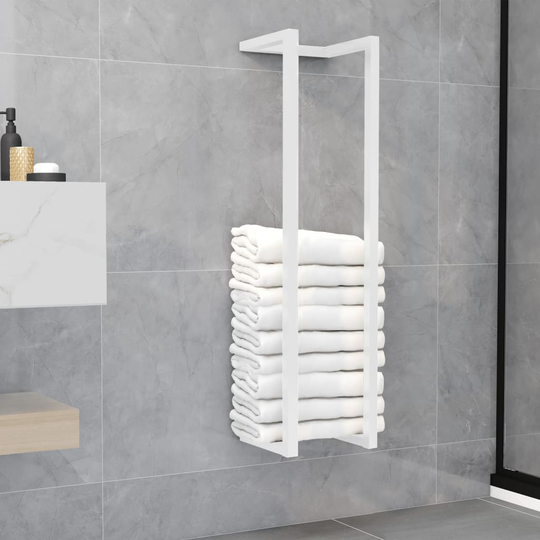 vidaXL Handdukshängare vit 25x20x95 cm stål