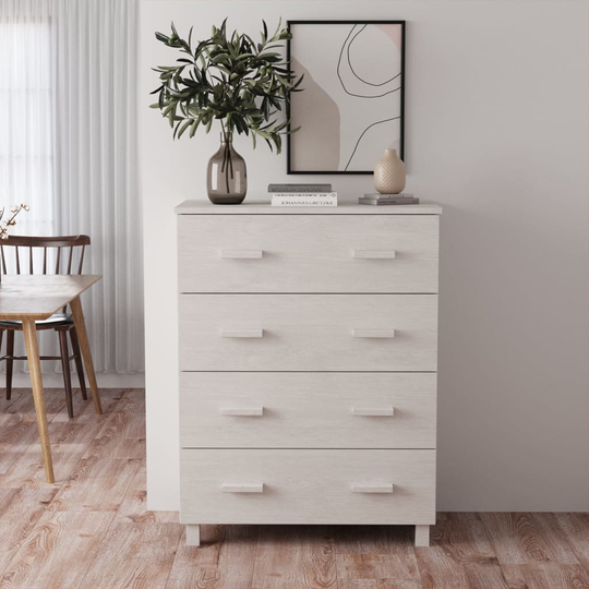 vidaXL Skänk vit 79x40x103,5 cm massiv furu