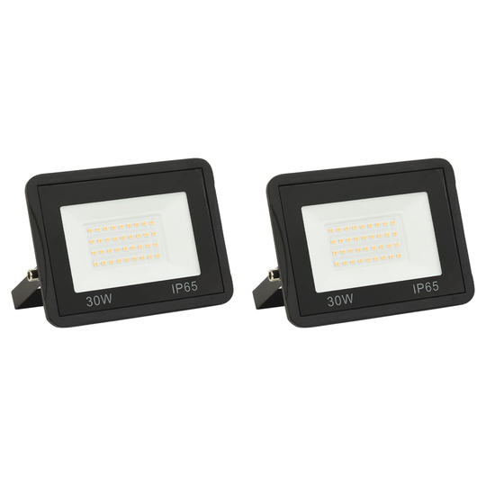 vidaXL Strålkastare 2 st 30 W LED varmvit