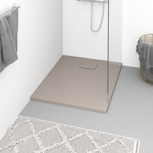 vidaXL Duschkar SMC brun 90x70 cm