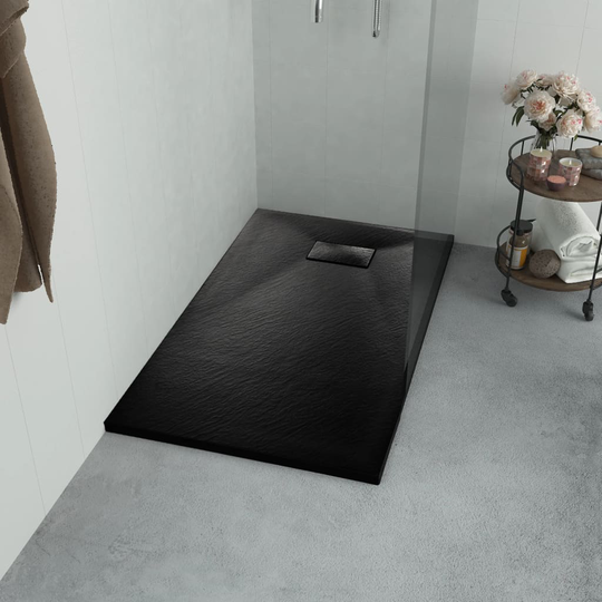 vidaXL Duschkar SMC svart 90x80 cm