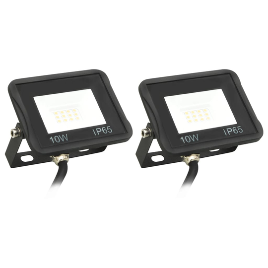 vidaXL Strålkastare 2 st 10 W LED varmvit