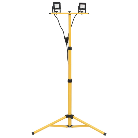 vidaXL Strålkastare med stativ 2x10 W LED varmvit