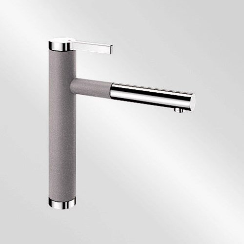 Blanco Köksblandare Linee S Silgranit-look - Silgranit-look Alumetallic / Krom