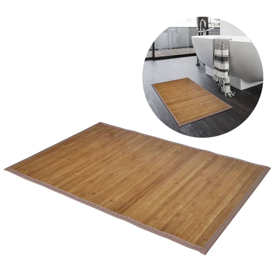 vidaXL Badrumsmattor i bambu 2 st 40 x 50 cm brun