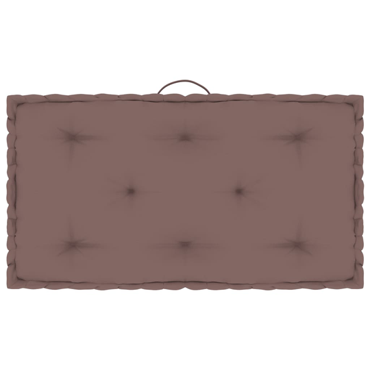 vidaXL Dyna till pallsoffa taupe 73x40x7 cm bomull