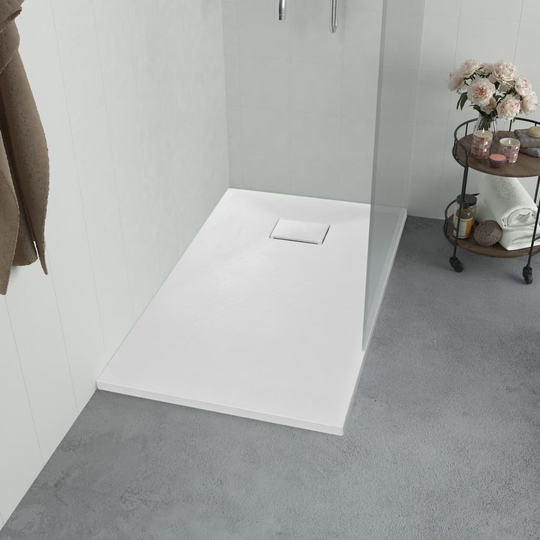 vidaXL Duschkar SMC vit 90x70 cm
