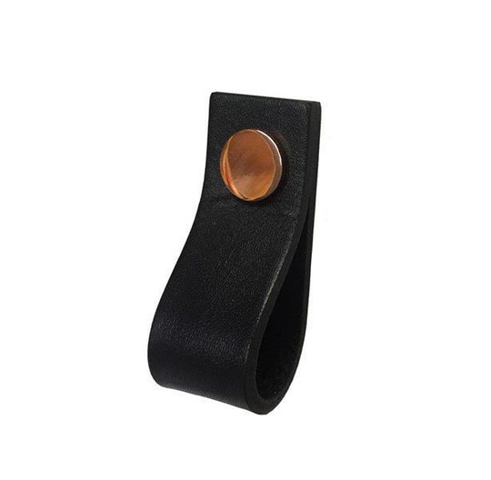 Linfalk Loop läder Längd 65mm svart-koppar/rosé 0155L-2524