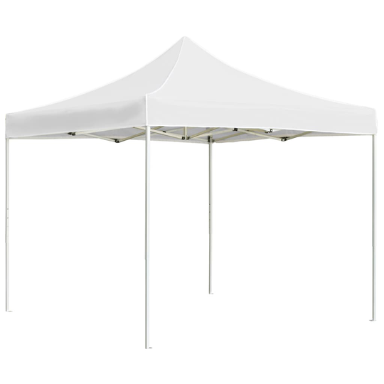 vidaXL Hopfällbart partytält aluminium 3x3 m vit