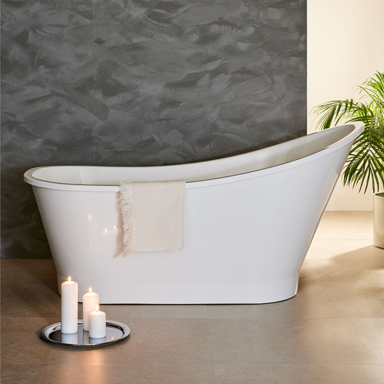 Badkar Bathlife Dvala Gjutmarmor 1600 Vit