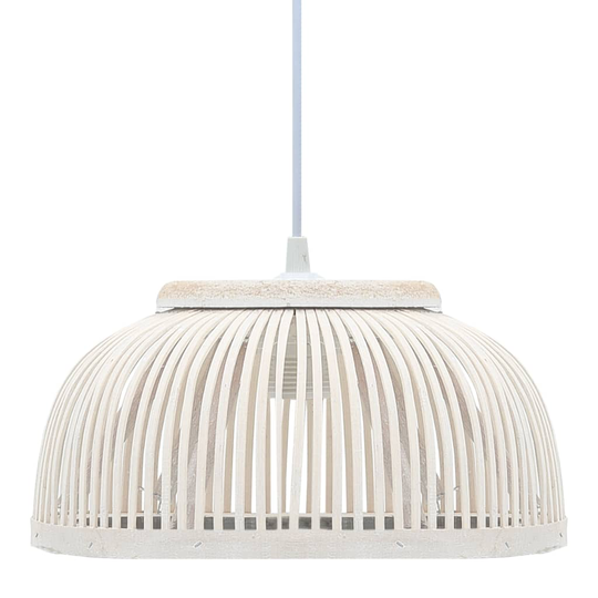 vidaXL Taklampa bambu 40 W 34x14,5 cm halvglob E27