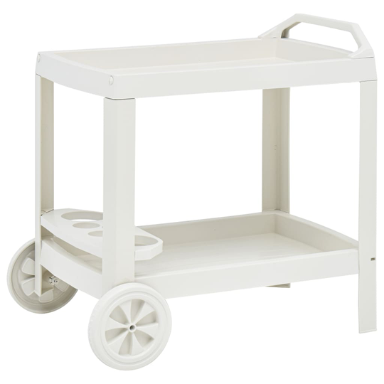 vidaXL Drinkvagn vit 69x53x72 cm plast
