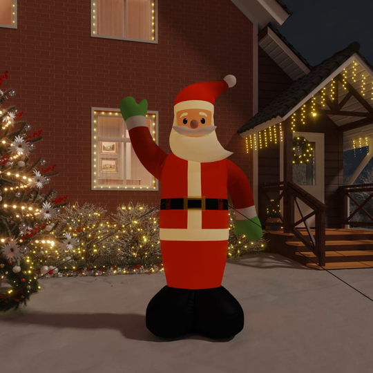 vidaXL Uppblåsbar jultomte med LEDs 370 cm