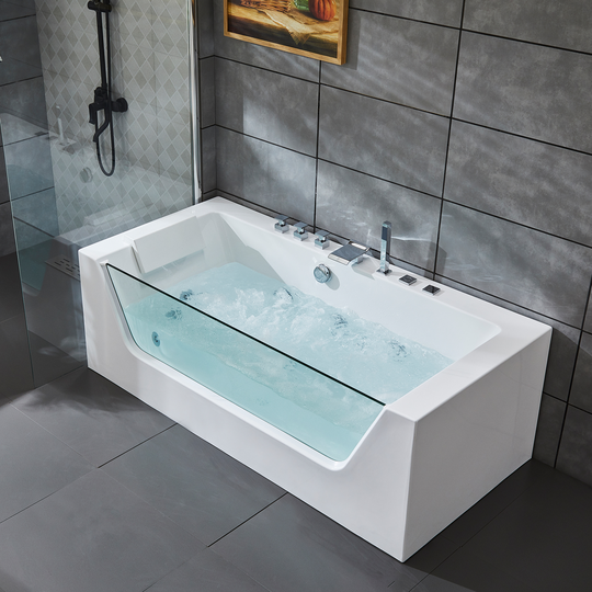Bubbelbadkar med glasfront BK-019