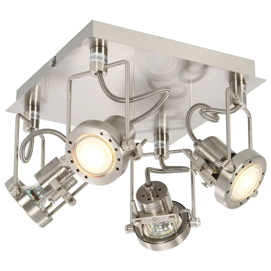 vidaXL 4-vägs spotlight silver GU10