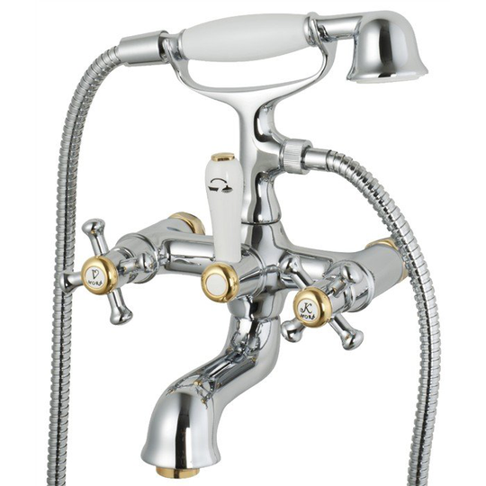 Mora Badkarsblandare Classic 150cc Krom/Guld med slang handdusch