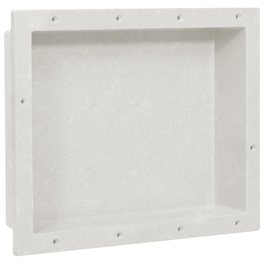 vidaXL Infälld duschhylla niche matt vit 41x51x10 cm