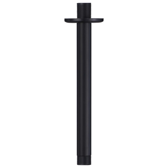 vidaXL Duscharm rund rostfritt stål 201 svart 20 cm