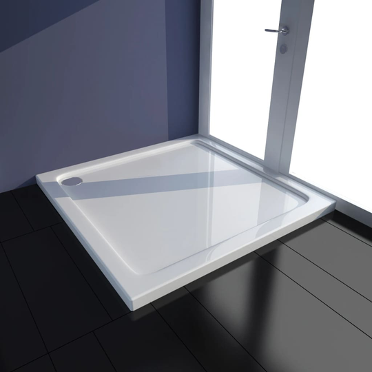 vidaXL Kvadratiskt ABS duschkar vit 80 x 80 cm