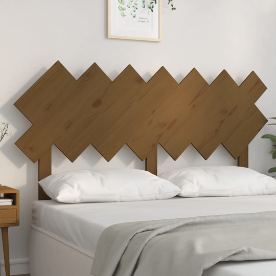 vidaXL Sänggavel honungsbrun 141x3x80,5 cm massiv furu