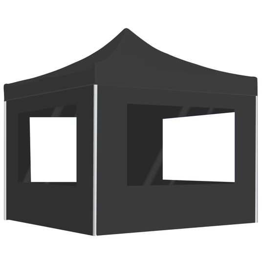 vidaXL Hopfällbart partytält med väggar aluminium 2x2 m antracit