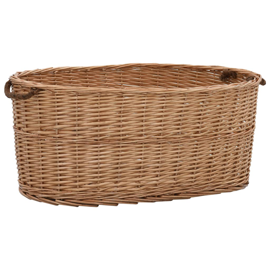 vidaXL Vedkorg med bärhandtag 78x54x34 cm naturlig pil
