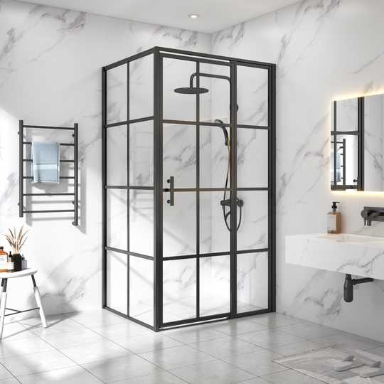 Duschhörna 110cm | Industridesign | 6mm säkerhetsglas