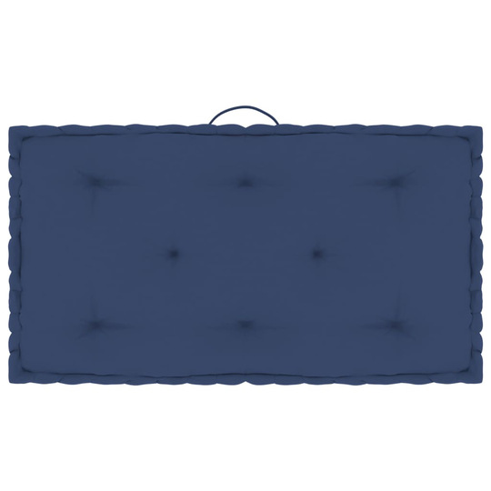 vidaXL Dyna till pallsoffa ljus marinblå 73x40x7 cm bomull