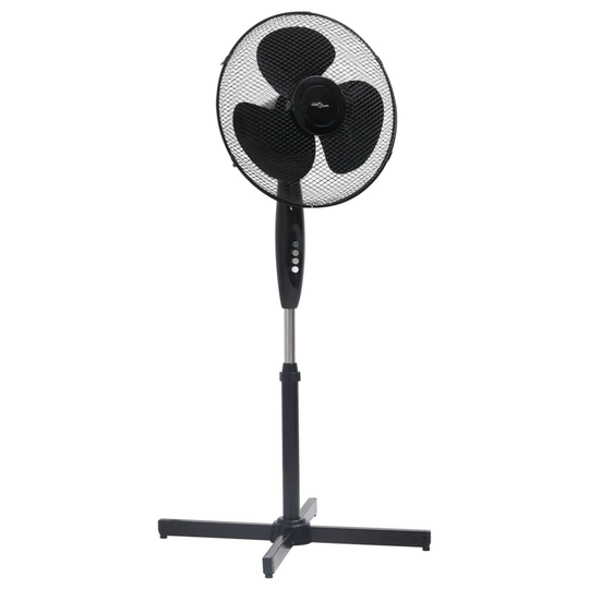 vidaXL Golvfläkt Φ40 cm 120 cm svart