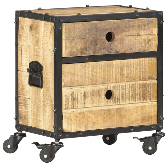 vidaXL Sängbord 40x30x50 cm massivt grovt mangoträ