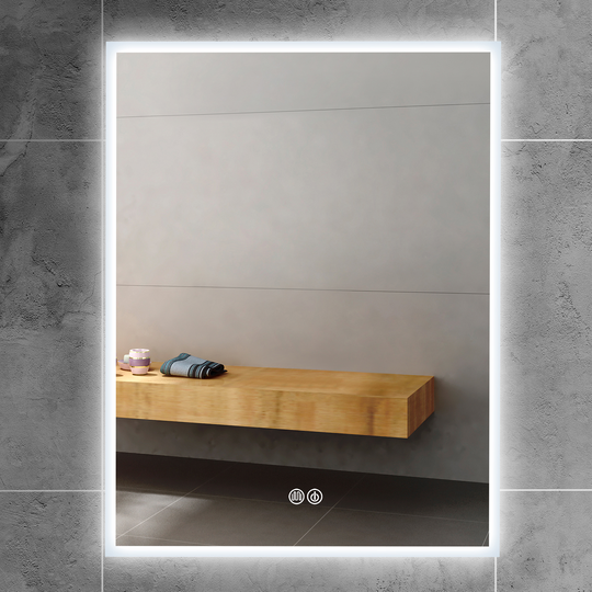 Badrumsspegel 100x120cm | Anti-fog | LED