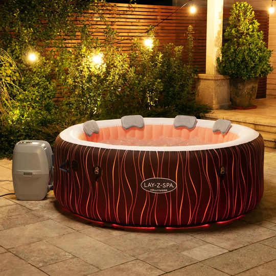 Bestway Lay-Z-Spa Hollywood Airjet (60059) - Uppblåsbart spabad med belysning