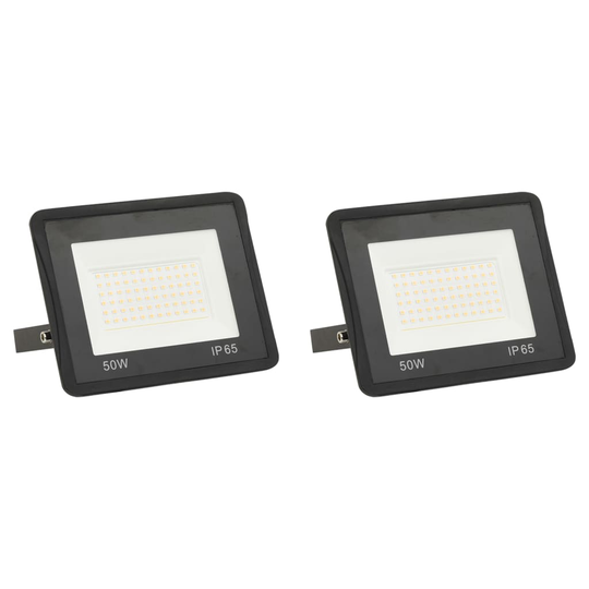 vidaXL Strålkastare 2 st 50 W LED varmvit
