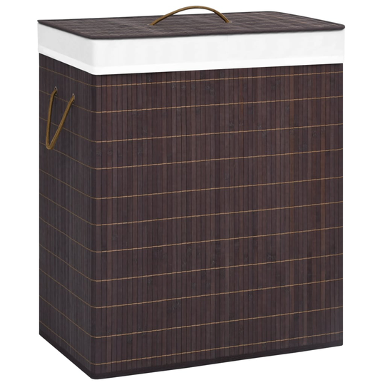 vidaXL Tvättkorg bambu brun 100 L