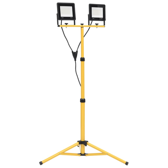 vidaXL Strålkastare med stativ 2x50 W LED kallvit