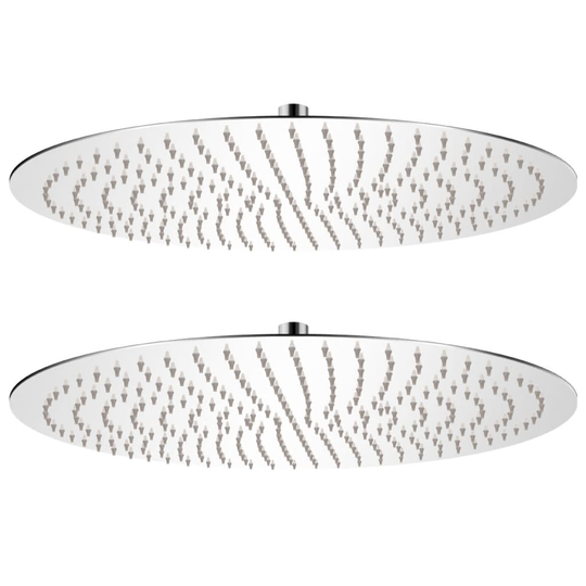 vidaXL Regnduschhuvud 2 st rostfritt stål Ø 50 cm