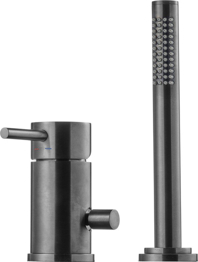 Tapwell Badkarsblandare BI048 Borstad Black Chrome