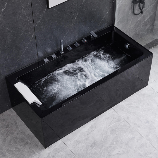 Massagebadkar i stilren design | BK-002(1700) - Svart