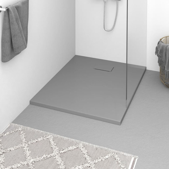vidaXL Duschkar SMC grå 100x80 cm