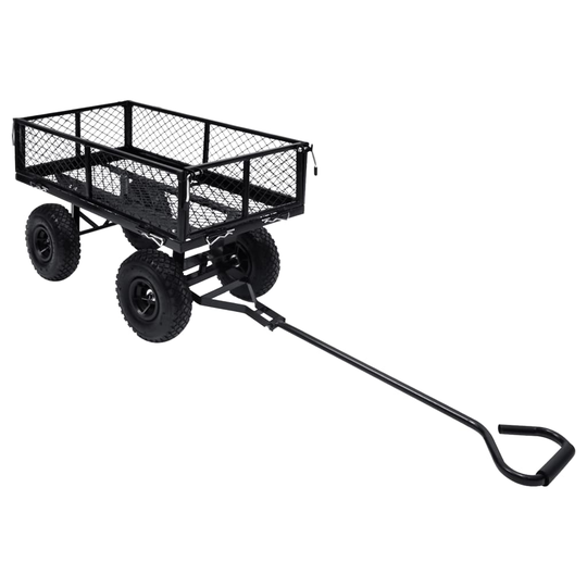 vidaXL Trädgårdsvagn svart 250 kg