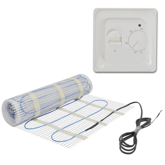 Golvvärmematta 2 m² 160 W/m² med termostat