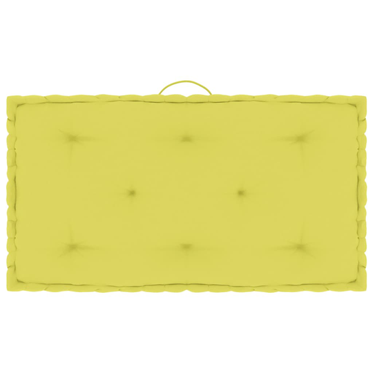 vidaXL Dyna till pallsoffa äppelgrön 73x40x7 cm bomull