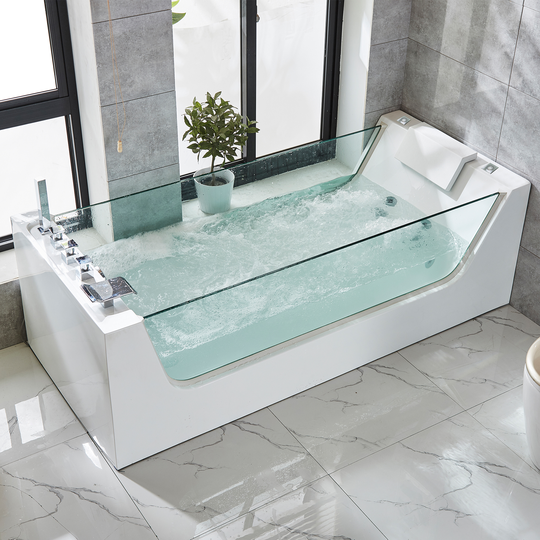 Bubbelbadkar med glassidor BK-003