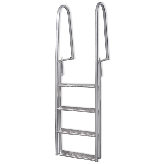 vidaXL Poolstege/lejdare 4 steg aluminium 167 cm