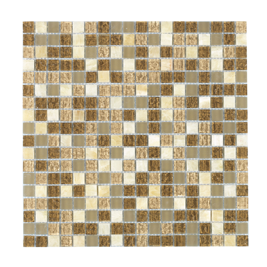 Kristallmosaik Arredo Exclusive Stone Ljusbrun 1,5x1,5 cm