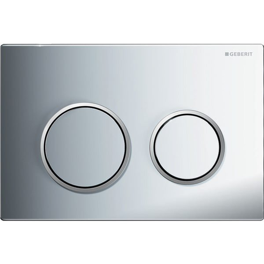 Geberit Spolknapp Omega20 För Dubbelspolning Blank Krom