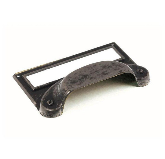 Linfalk Handtag/etikett svart antik 5282-64-16