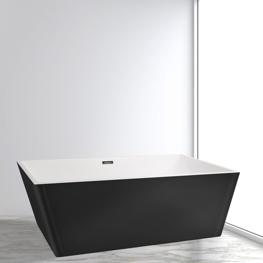Svart badkar 150cm | Lucite akryl | Liten modell