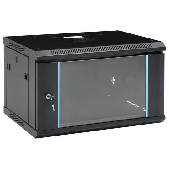 vidaXL 6U Nätverksskåp väggmonterat 19" IP20 600x450x375 mm